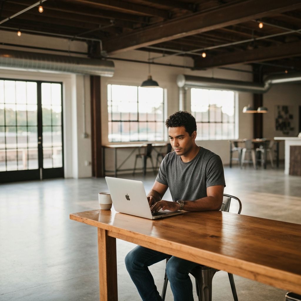 Creator working in premium property